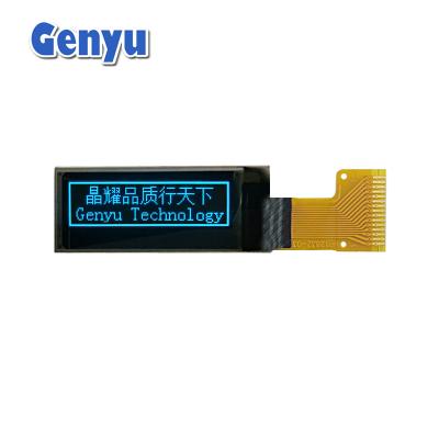 China Display OLED azul de 0.91 pulgadas 128x32 píxeles SSD1306 controlador 15pin soldadura FPC en venta