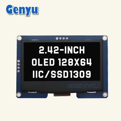 China Monochrome 2.42 Inch OLED Display 128x64 Resolution SSD1309 I2C Interface for sale