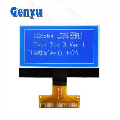 China 2.15 Zoll 128x64 Grafik-LCD-Bildschirm STN Weiß auf Blau 34PIN Löten FPC zu verkaufen