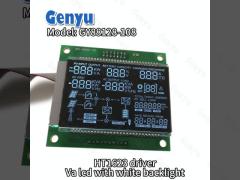 Segmented VA LCD Display Black Panel White Backlight HT1623 COB+PIN Module