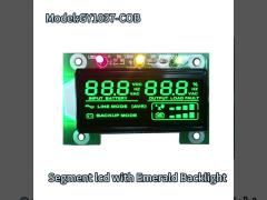 VA LCD Display Black Screen Transflective COB Module with Emerald Backlight