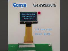 Blue Color 1.3 Inch OLED Display 128x64 Pixels SH1106 30PIN Long FPC ZIF Type