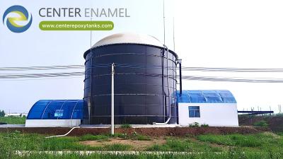 China How Flexible Single Membrane Roofs Enhance Biogas Production In Reliable Bolted Steel Tanks for sale