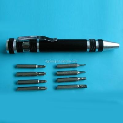 China Pocket Torx / Phillips / Slotted Multi Tool Pen Kit Screwdriver With Bit In Handle for sale