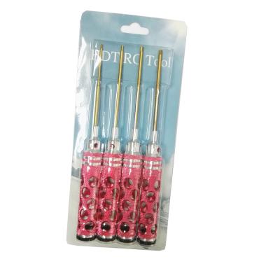 China Hot Selling 2022 Comfortable Grip Vehicle Tools 4 in1suit Square Hex Quare Screwdriver 1.5mm/2.0mm/2.5mm/3.0mm Suit for sale