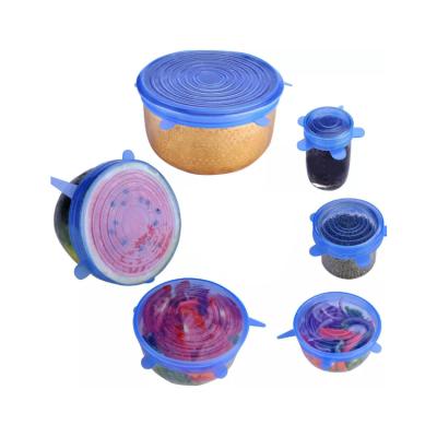 China Multifunctional Reusable Food Stretch Lids BPA Free Fresh Covers Stretch Lid Food Container Storage Covers Silicone Food Lid for sale