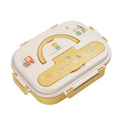 China New Viable Portable Kids Cartoon Style SUS 316 Stainless Steel Insulated Student Compartment Lunch Box Office Worker Bowl for sale