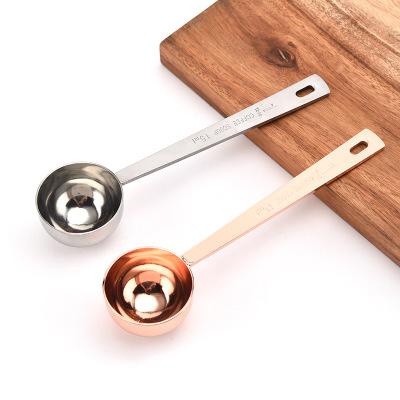 China Viable Measuring Scoop Coffee Spoon15ml 30ml Silver Gold Rose Gold Stainless Steel for sale