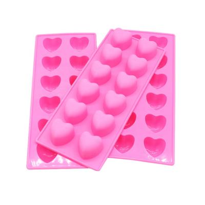 China Viable Free Wholesale OEM Silicone Ice Cream Mold For Kids Heart Shape Chocolate Mold for sale