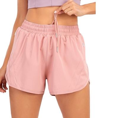 China New lulu yoga shorts breathable loose anti-walking outdoor leisure running lulu sports shorts women healthy hot pants for sale