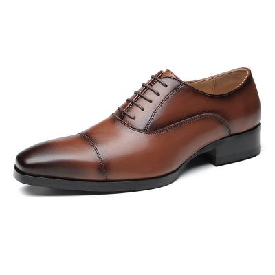 China Factory wholesale breathable Italian men's china office leather elegant shoes for men wedding pehuea shoes for sale