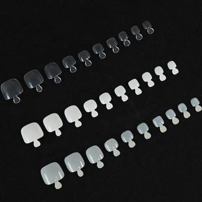 China Natural Cool Summer 500Pcs/Bag Nail Art Toe Tips Full-cover 10 Sizes Artificial Nail Art Get Toe Tips TD77 for sale