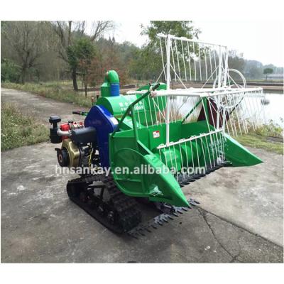 China Mini Rice Mill Supply Rice Combine Harvester With Crawler for sale