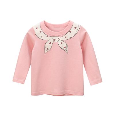 China Spring Anti-Shrink Cotton Clothes Girls Baby Girls Top Long Sleeve Tee Kids T-Shirt for sale