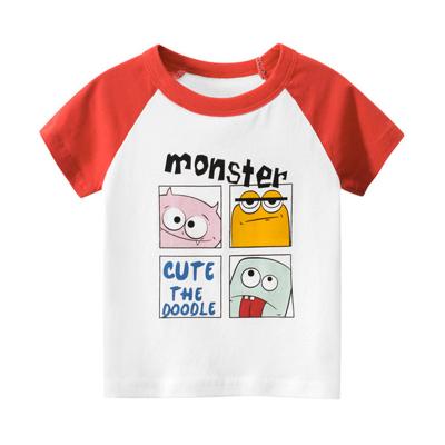 China OEM Girls Solid Color Shortsleeve T-shirts Baby Kid Cotton Tops Girl Anti-Shrink T-shirt 0-8 Years for sale