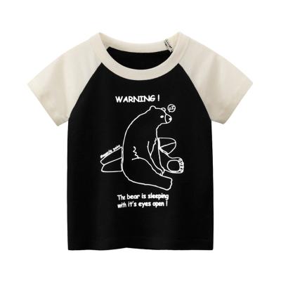 China Modern Design Summer Anti-Shrink Kid Clothes 100% Cotton Short Sleeve Baby Boy T-Shirt No Pungent Smell Boys T-shirt Clothing for sale