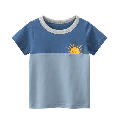 China Modern Design Summer Anti-Shrink Kid Clothes 100% Cotton Short Sleeve Baby Boy T-Shirt No Pungent Smell Boys T-shirt Clothing for sale