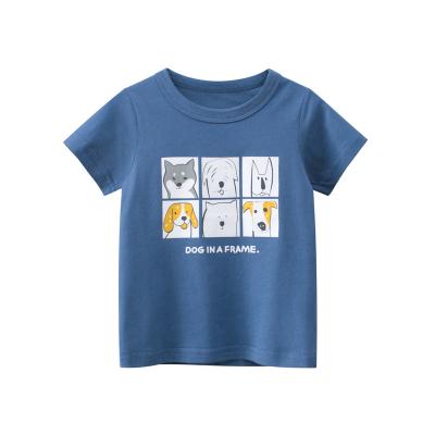 China Anti-Shrink Kids Short Sleeve 100% Custom Logo Printing Cotton Kids Baby Boy T-Shirts for sale