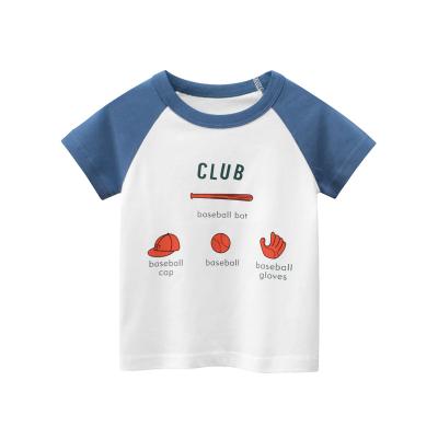 China High Quality Cotton T-shirt Kids Shirt T-shirts Short Sleeves Children Anti-Shrink Boys Tees Summer Kid Clothes for sale