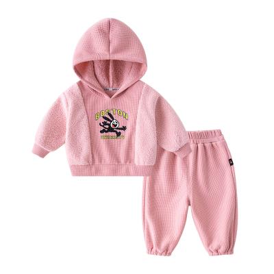 China Baby Casual Clothes Set Solid Color Sports Clothes Toddler Jogger Set Fashion Kids Boy Sweat Suit Hoodie+ Jogger Pant Suit for sale