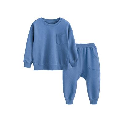 China 2021 casual new spring and autumn male baby clothes preferred high quality baby knitted cotton suit for sale