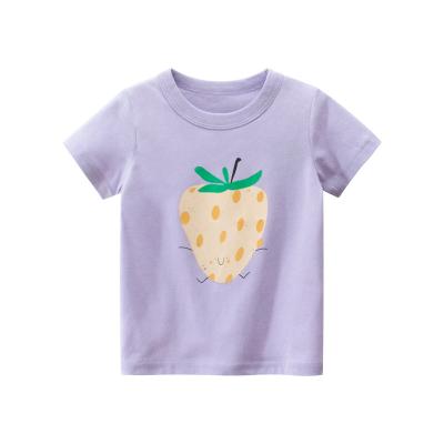 China High Quality 100% Anti-Shrink Cotton Kid Short Sleeve T-shirt Girls Print T-shirts for sale