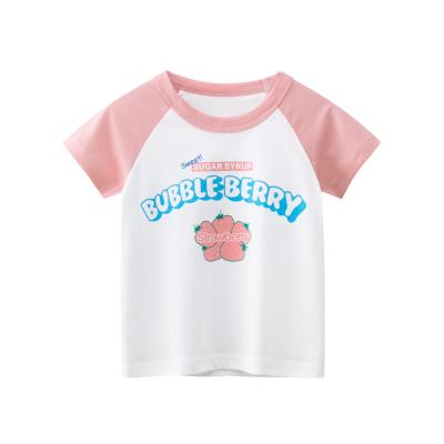 China Hot Selling Anti-shrink Baby T-shirt Short Sleeve Tee Tops Kids Cartoon Printing Clothes Children Use Equipment for sale