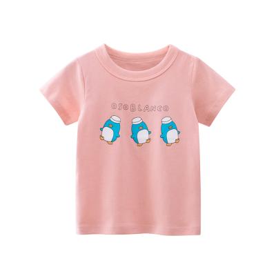 China Kids Soft 100% Cotton O-Neck Anti-Shrink T-Shirts Customized Printing Support T-Shirt for sale