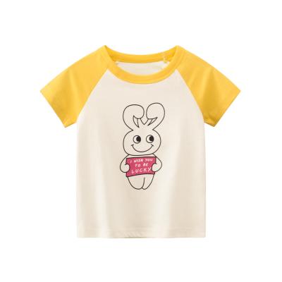 China 2021 summer children's clothing brand cotton children's short-sleeved T-shirt anti-shrink girls' T-shirt for sale