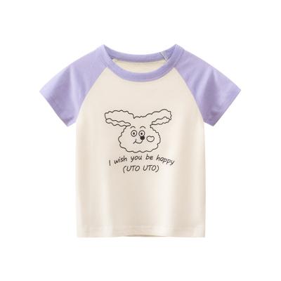 China Wholesale fashion kids T-shirt child catton anti-shrink printed baby summer tops shirt for sale