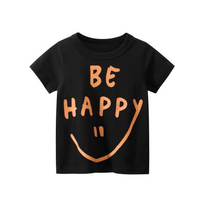 China Kids Anti-Shrink T-shirt For Boys Infant Girls Summer Kids Oversized T-shirts Kids T-shirt Cotton for sale