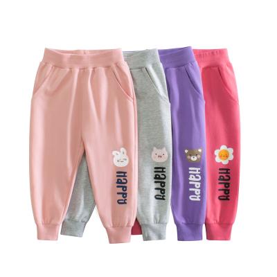 China 2021 new anti-pilling girl's sports pants children's pants baby organic cotton pants spring wholesale for sale