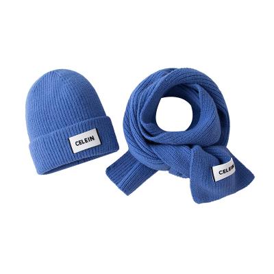 China breathable & Winter Hat Baby Wool Hat Waterproof Warm Knitted Scarf Set for sale