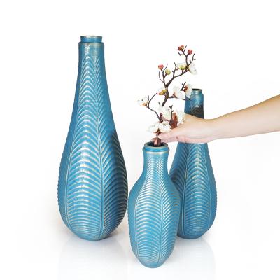 China New Modern Classic/Postmodern Home Decor Suanti Vases Set Luxury Long Floor Flower Vase Wedding Antique Decorative Resin Tall Vase for sale