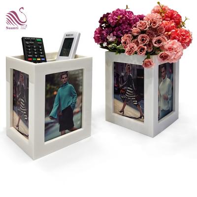 China White Creative Decoration Eco-friendly Cool Resin Funny Baby Suanti Art Frames DIY Custom Design Family Framed Pictures Picture Photo Frame for sale