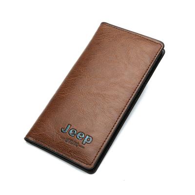 China Men Business Portable Cash Money Wallets Anti-theft Solid PU Leather Long Wallet Clips Casual Standard Wallets Male Clutch Bag for sale