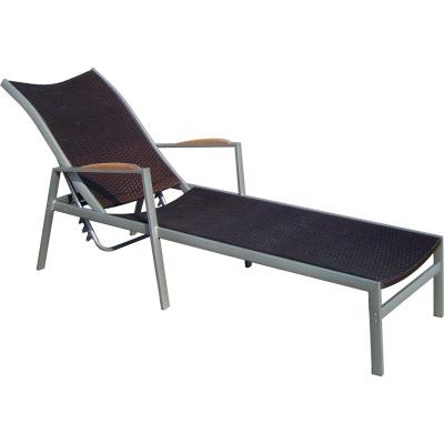 China Carefree Cheap Folding Aluminum Metal Deck Chair Beach Sun Lounger for sale