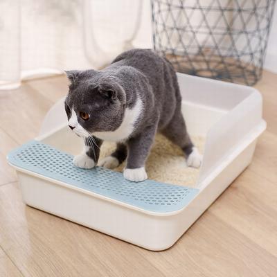 China Custom Cheap Garbage Stored Leakage Design Tray Box Pet Litter Box Mat Cat for sale