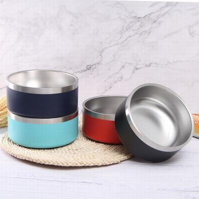 China Viable Dog Food Bowl Multiple Colors Sublimation Pet Round Bowl 304 Stainless Steel For Cats And Dogs for sale