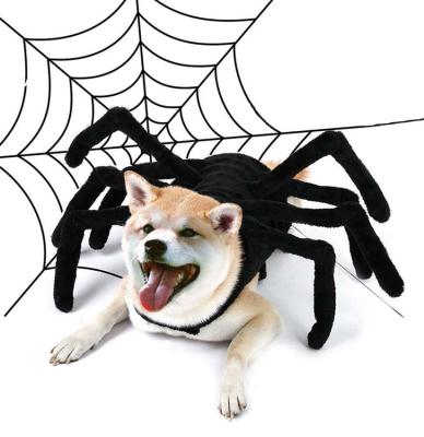 China New Pet Halloween Viable Short Plush Pet Costume Spider Clothing Spider Clothes Cosplay Clothes for sale