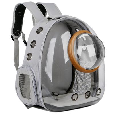 China Multiple Colors 9 Sports Hoop Holes Design Pet Carrier Backpack Breathable Outdoor Capsule for sale