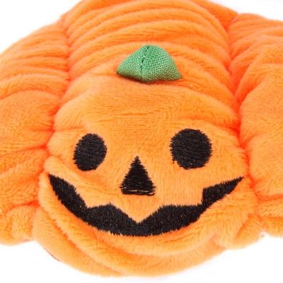 China Factory Wholesale Fashion Viable Cute Pet Halloween Pumpkin Hat Teddy Cat Plush Head Cover for Party and Home for sale