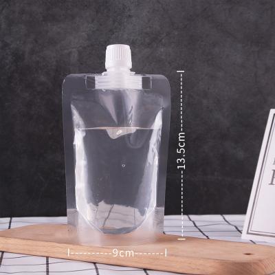 China New Design Recyclable OEM Customized Plastic Transparent Drink Spout Pouch Special Clear for sale