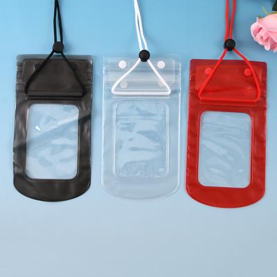 China Moisture-proof Transparent Screen Neck Rainproof Bath Sealed Travel Mobile Phone Mount Hanging Waterproof Bag for sale