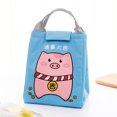 China New Fashion Family Portable Cooler Recyclable Lunch Thermal Insulated Bag Food Delivery For Women Kids for sale