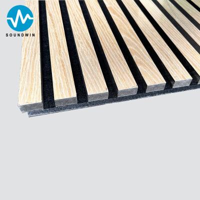 China Easy Installed Office Polyester Acoustic Panel Slated Wood Acoustic Panel for sale