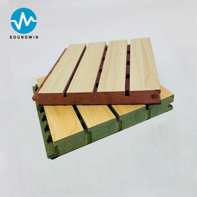 中国 壁飾り スロット木 Mdf 機能室のための壁音響パネル 販売のため