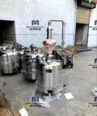 China Copper Still Pot With Groove Small Still Pot Column 50L 100L 200L Home Copper Distillation Equipment For Sale for sale