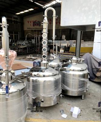 China Still Pot Distiller Whiskey Distillation Equipment 50L 100L 200L Whiskey Gin Copper Pot Distillation Equipment for sale