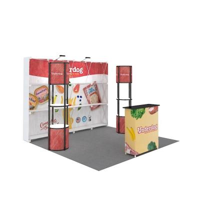 China New Design Portable/Reusable/Fireproof Folding Tornado Showcase Sound Up Modular Portable Folding Display Promotion 10x10 Trade Show Exhibition Booth for sale